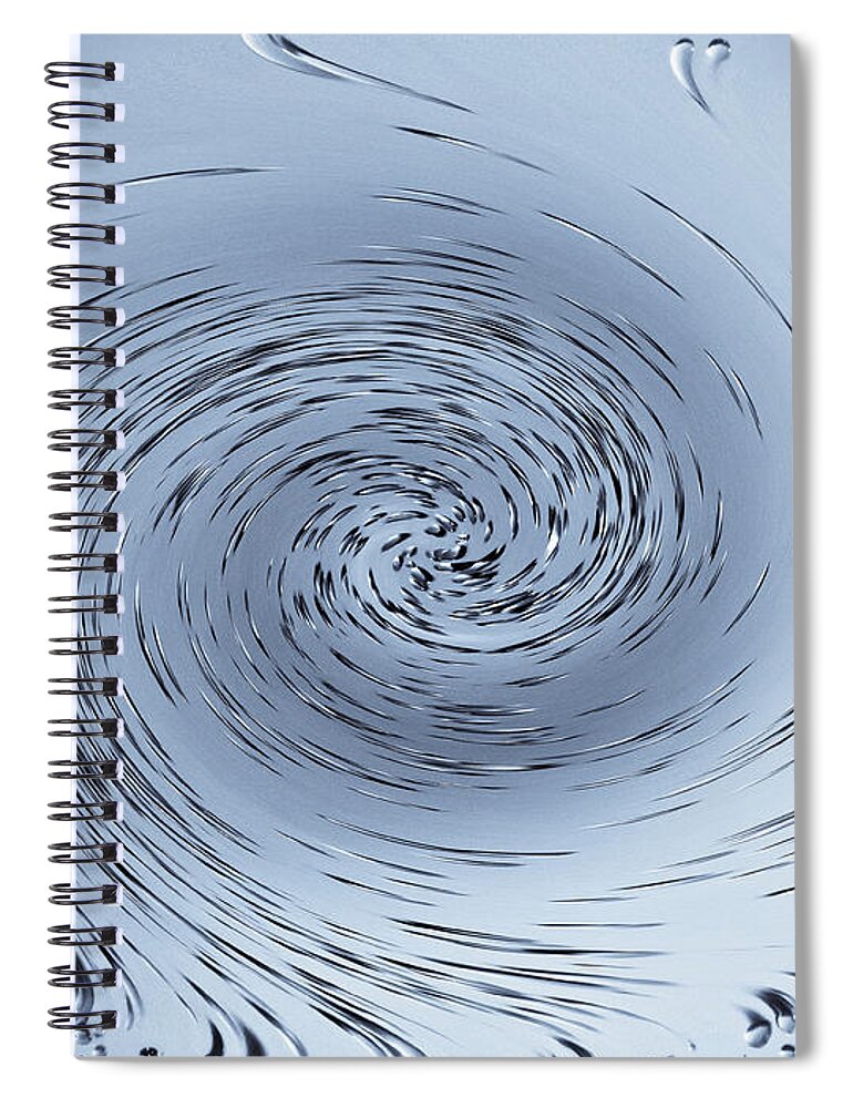 Water Spiral Notebook featuring the digital art Water Vortex by David Pyatt