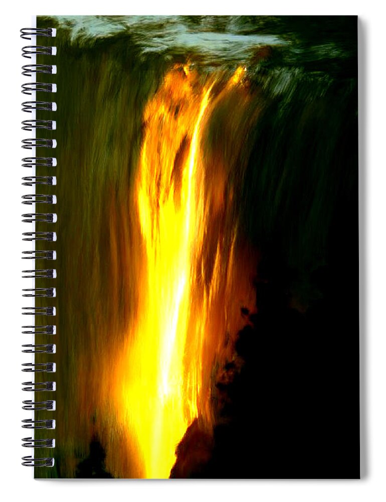 Waterfall Spiral Notebook featuring the painting Waterfalls by Light by Bruce Nutting