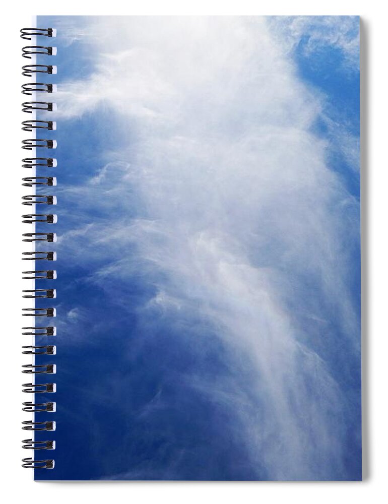 #cloud #waterfall #sky #awesome #deepdeep #blue Spiral Notebook featuring the photograph Waterfall In The Sky by Belinda Lee