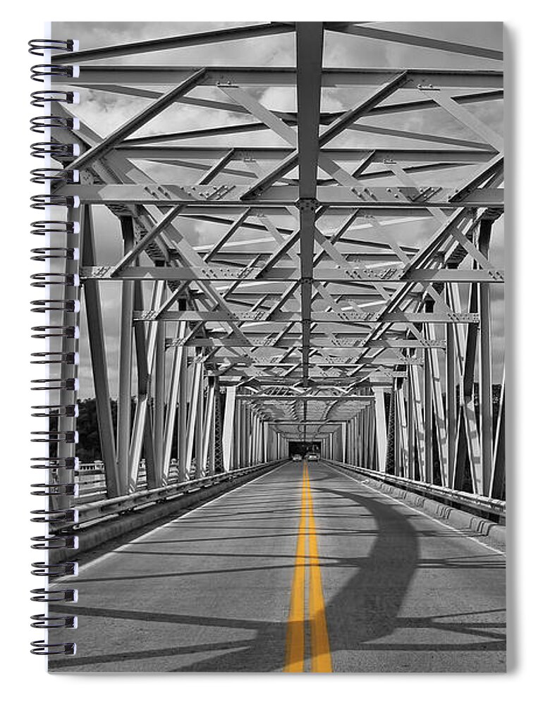 Waterville Bridge Spiral Notebook featuring the photograph Waterville Bridge 9888 3 by Jack Schultz