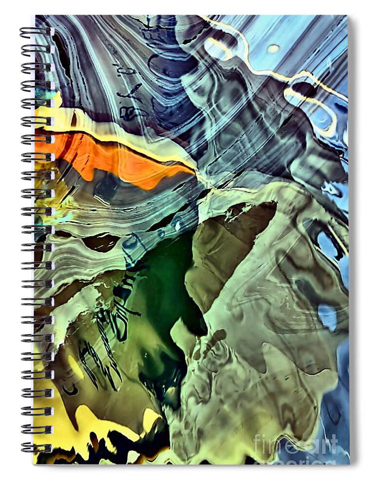 Abstract Spiral Notebook featuring the photograph Wave Writer - Limited Edition by Lauren Leigh Hunter Fine Art Photography