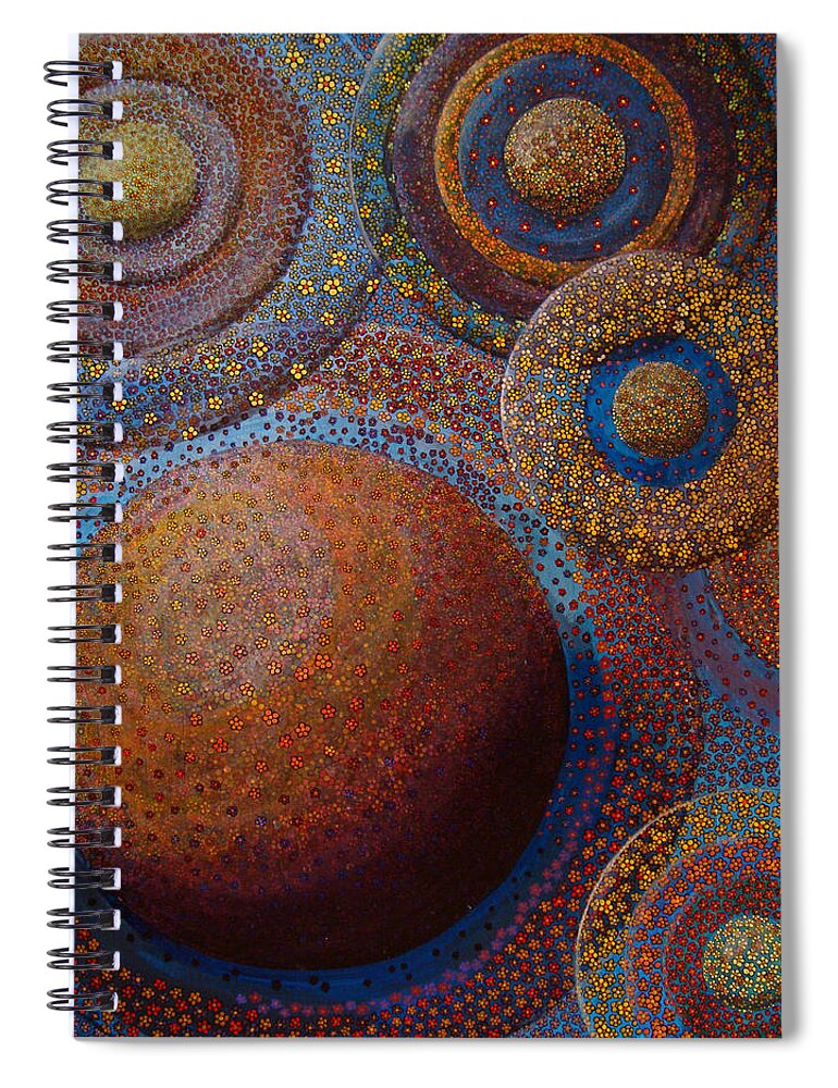 Flowers Spiral Notebook featuring the painting Waves by Mindy Huntress