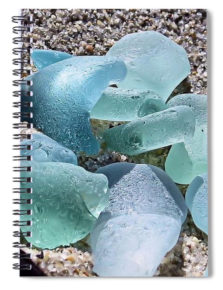 Sea Glass Spiral Notebook featuring the photograph Weather Worn by Janice Drew