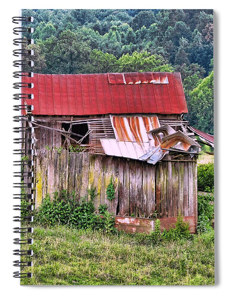 Victor Montgomery Spiral Notebook featuring the photograph Weathered Barn by Vic Montgomery