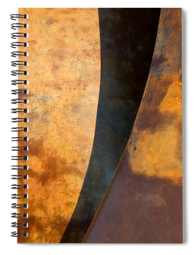Abstract Spiral Notebook featuring the photograph Weathered Bronze Abstract by Stuart Litoff