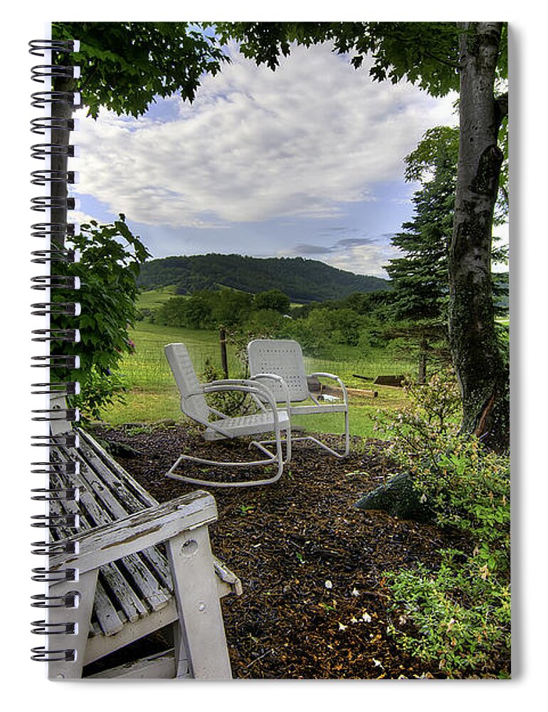 Virginia Spiral Notebook featuring the photograph Weathered Rest by Tim Stanley