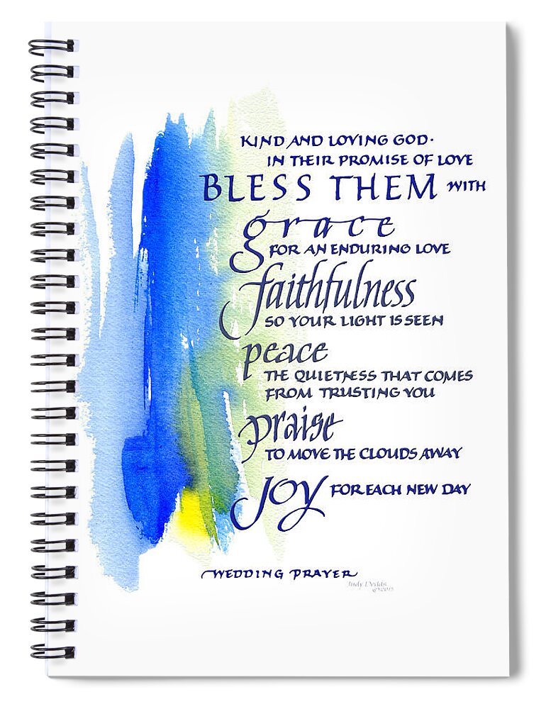 God Spiral Notebook featuring the painting Wedding Prayer A by Judy Dodds