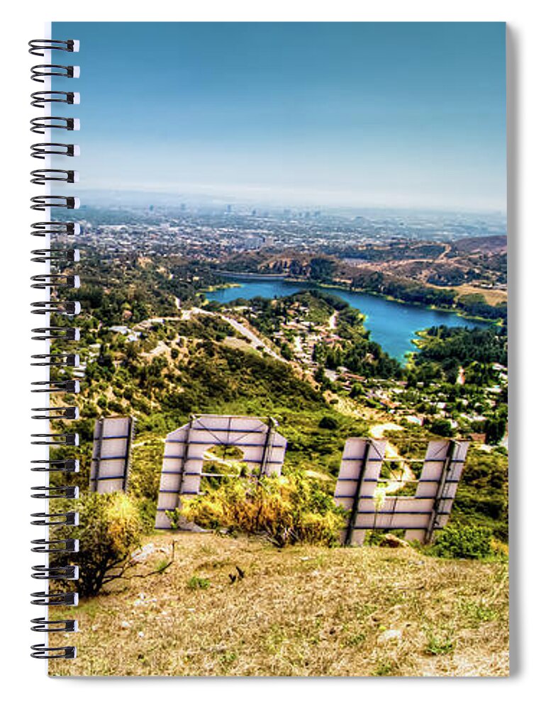 Actress Spiral Notebook featuring the photograph Welcome to Hollywood by Natasha Bishop