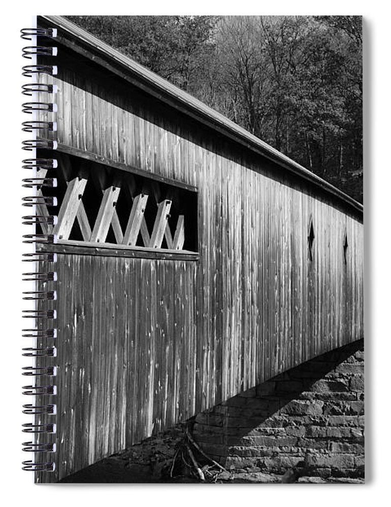 Vermont Spiral Notebook featuring the photograph West Dummerston Covered Bridge by Luke Moore