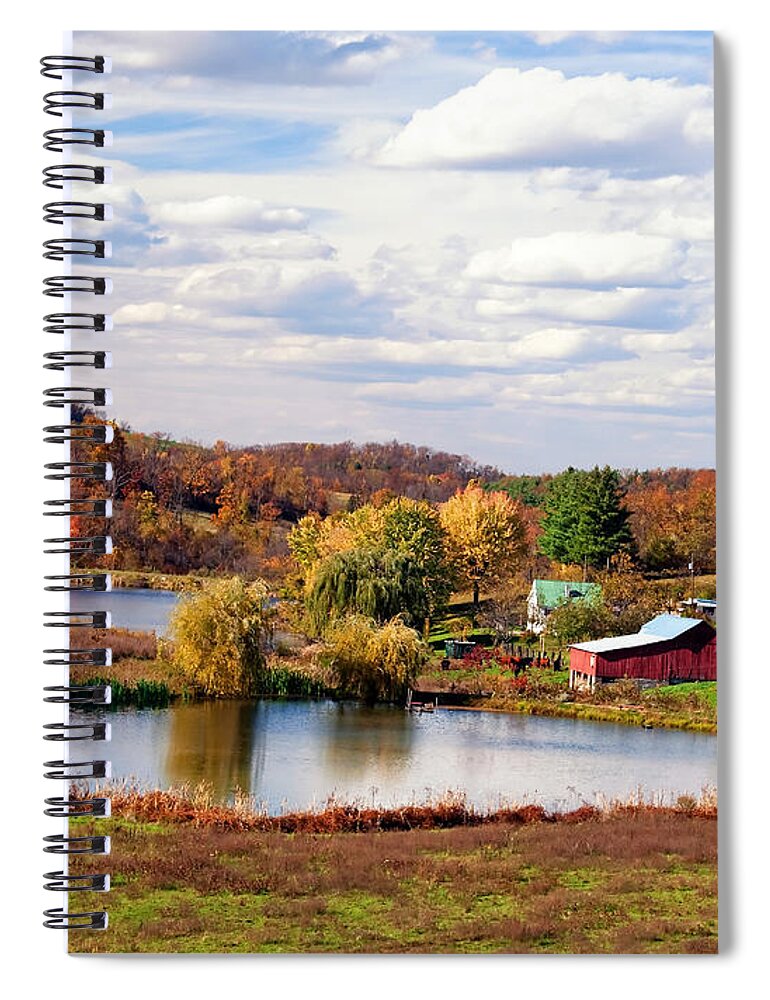 Fall Photos In Faa Spiral Notebook featuring the photograph West Virginia Farm Landscape in Fall by Kathleen K Parker