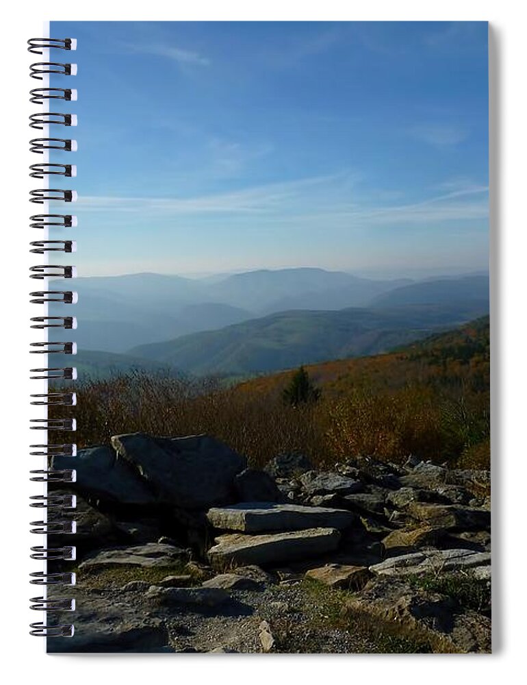 West Spiral Notebook featuring the photograph West Virginia by Jennifer Wheatley Wolf