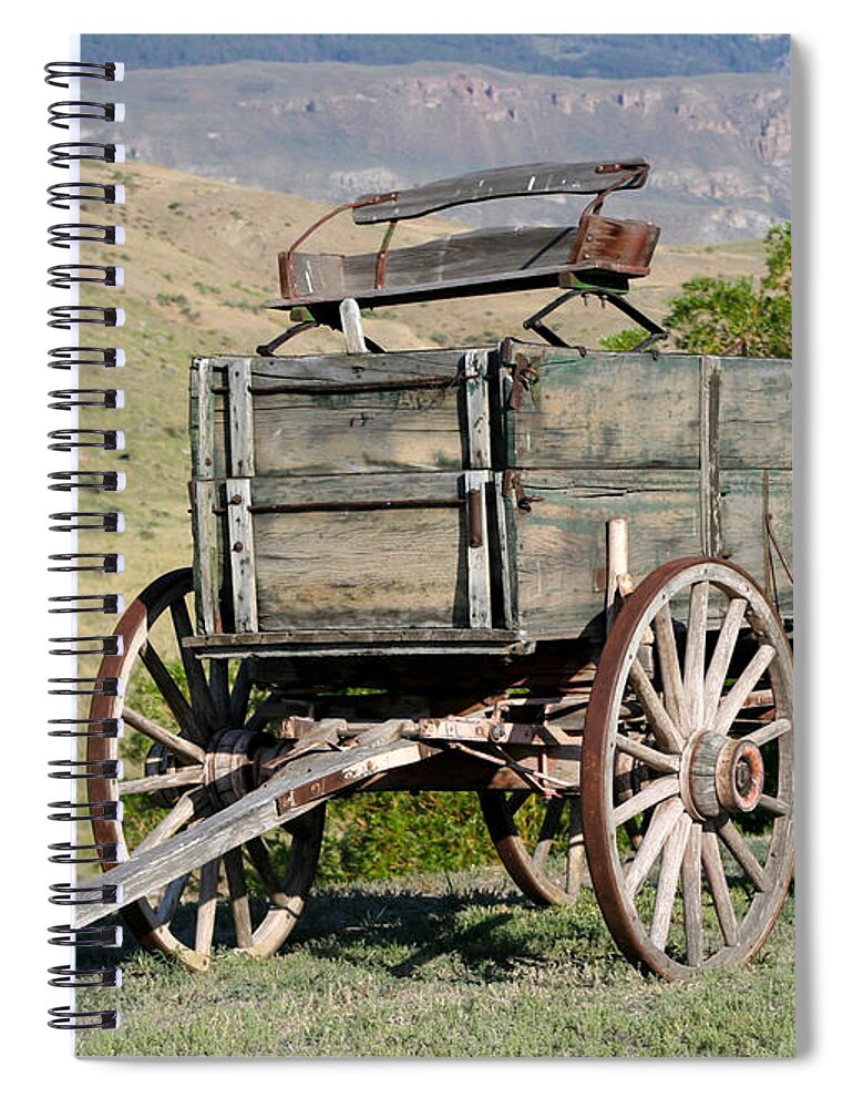 Landscape Spiral Notebook featuring the photograph Western Wagon by Sabrina L Ryan