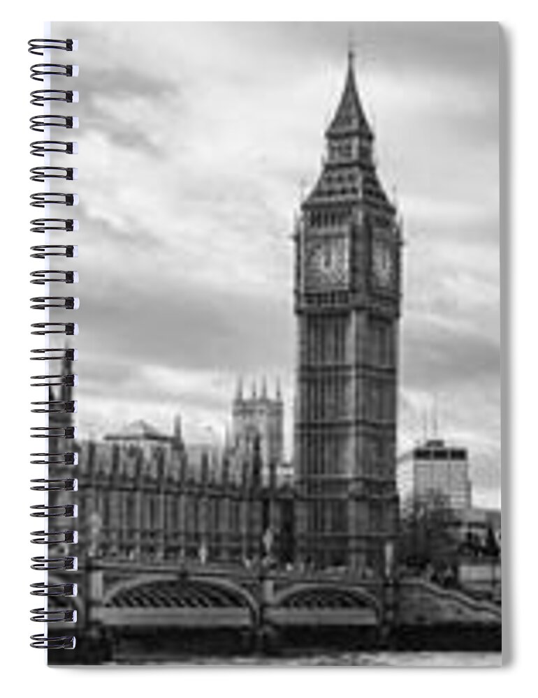 London Spiral Notebook featuring the photograph Westminster Panorama by Heather Applegate