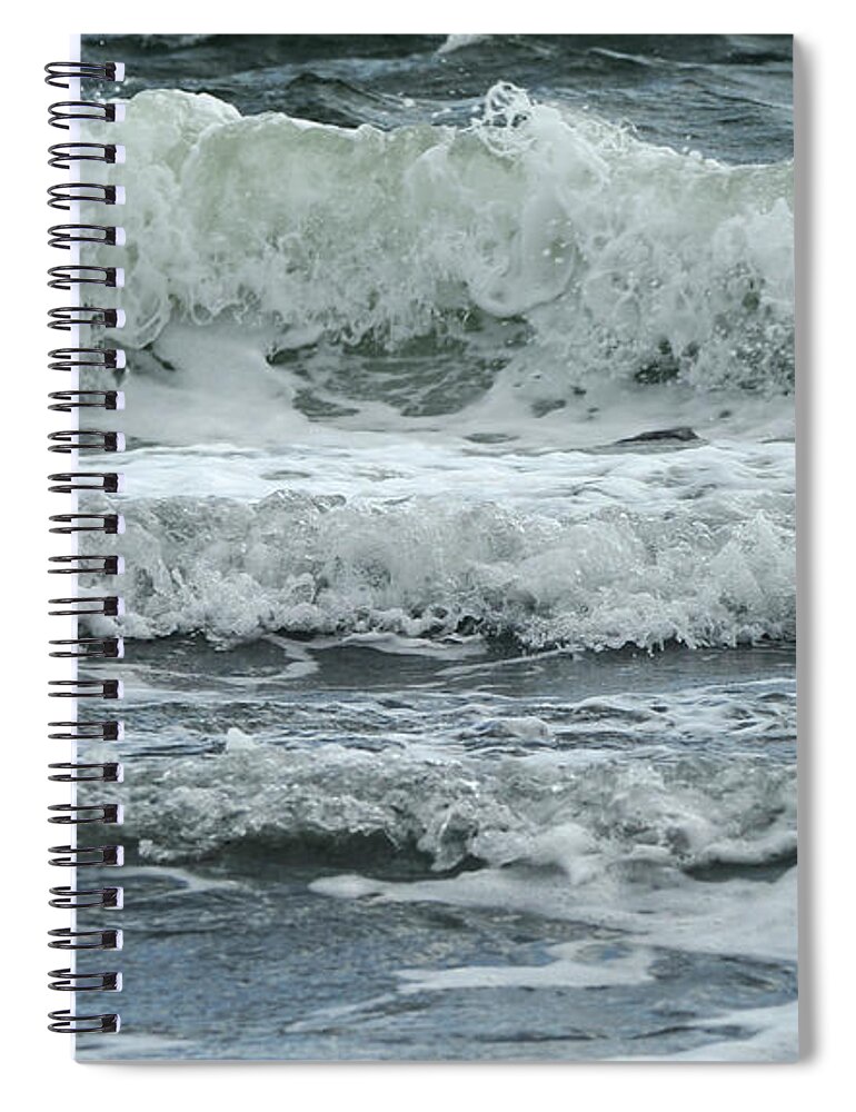 Waves Spiral Notebook featuring the photograph Wet Element by Randi Grace Nilsberg