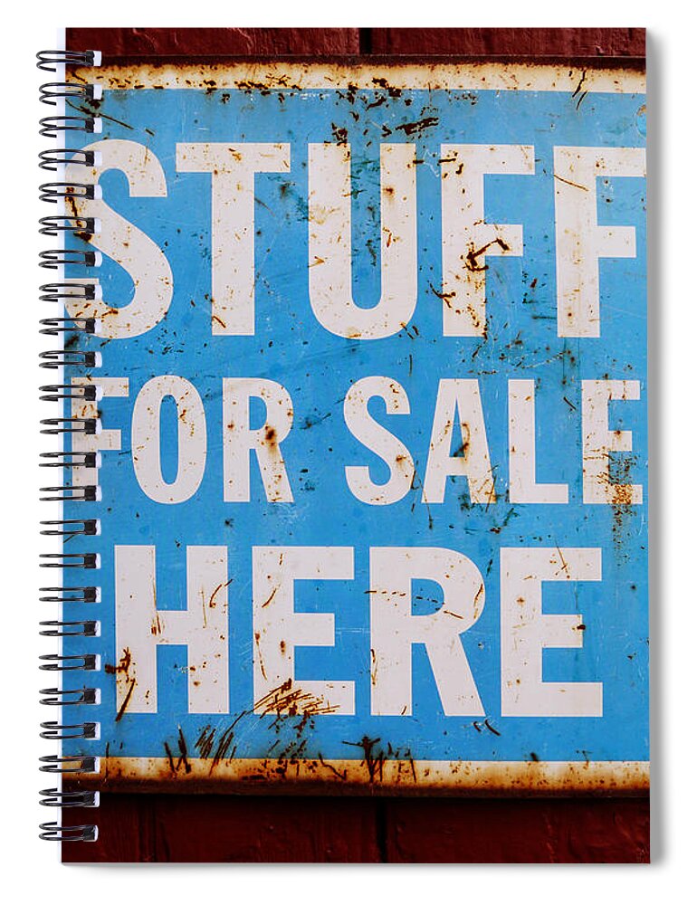 Sign Spiral Notebook featuring the photograph What would Madison Avenue say? by Richard Reeve