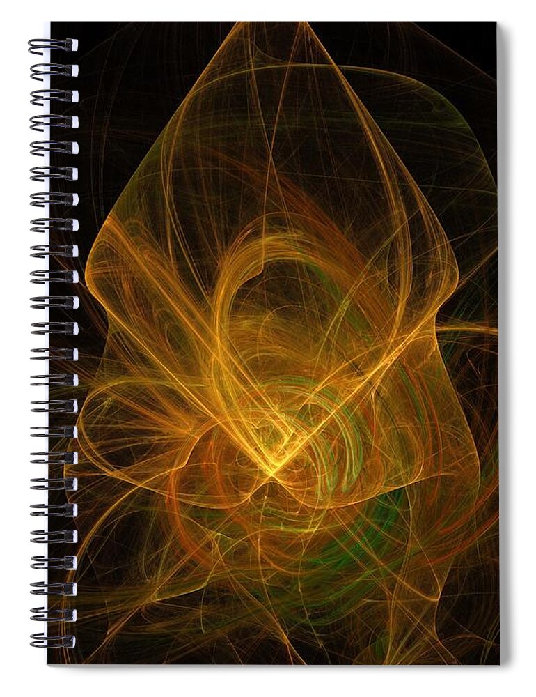 Golden Spiral Notebook featuring the digital art What You DO Take With You by Elizabeth McTaggart