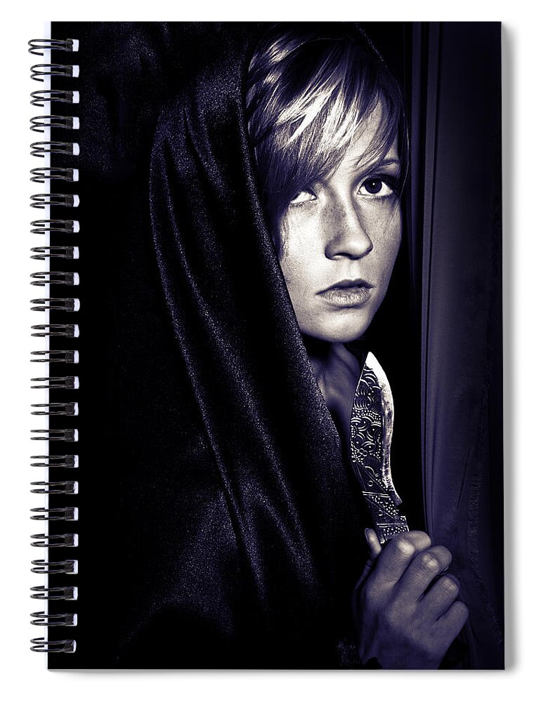 Knife Spiral Notebook featuring the photograph Whatever It Takes by Monte Arnold