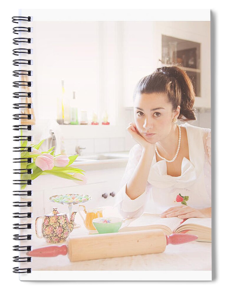 Fifties Kitchen Spiral Notebook featuring the photograph Her Perfect Little Life by Theresa Tahara