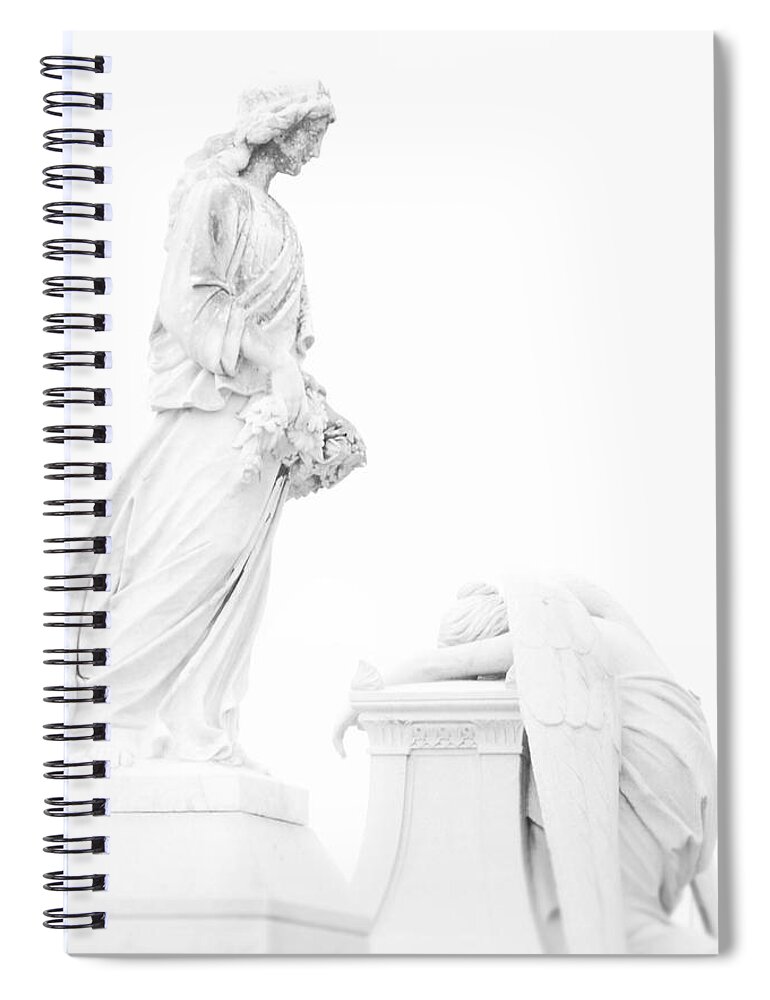 Angel Spiral Notebook featuring the photograph When Angels Cry by Jason Politte