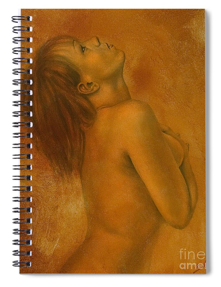 Paintings Spiral Notebook featuring the painting When Dawn breaks II by John Silver