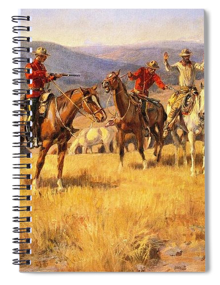 When Law Dulls The Edge Of Chance Spiral Notebook featuring the digital art When Law Dulls the Edge of Chance by Charles Russell