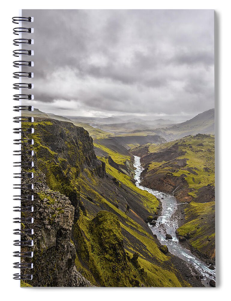 Iceland Spiral Notebook featuring the photograph Where Do I Look by Jon Glaser
