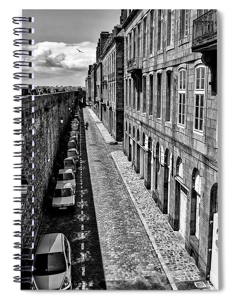 St Malo Spiral Notebook featuring the photograph Where's my car? by Nigel R Bell