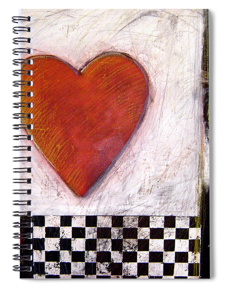 Heart Spiral Notebook featuring the painting While Others Promise We pay the Most by Gerry High