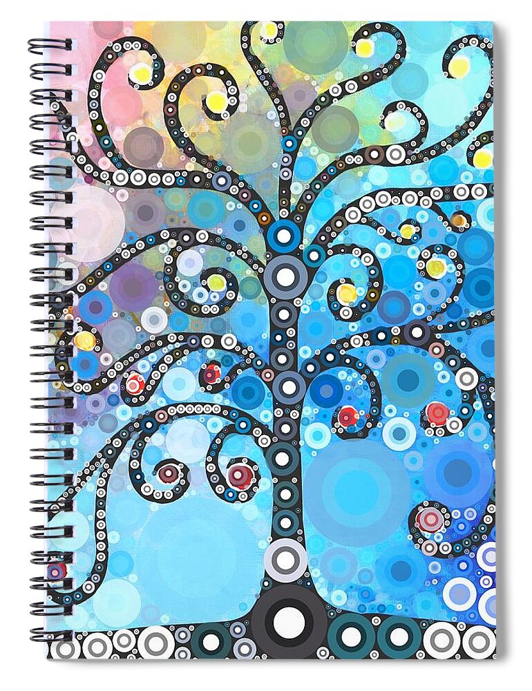 Digital Spiral Notebook featuring the digital art Whimsical Tree by Linda Bailey