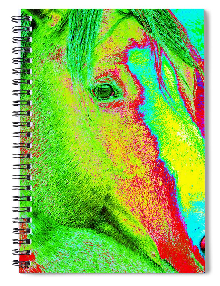 Retro Spiral Notebook featuring the photograph Up Close and Electrified by Amanda Smith