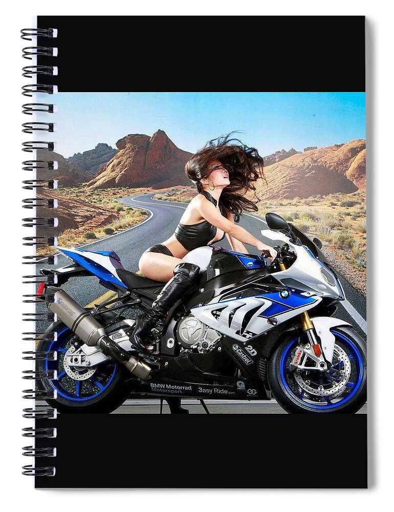 Motorcycle Spiral Notebook featuring the photograph Whip it by Lawrence Christopher