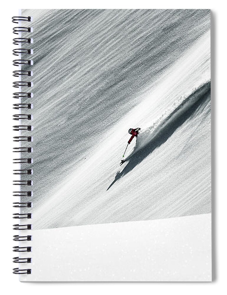 Skiing Spiral Notebook featuring the photograph White Gold by Andre Schoenherr