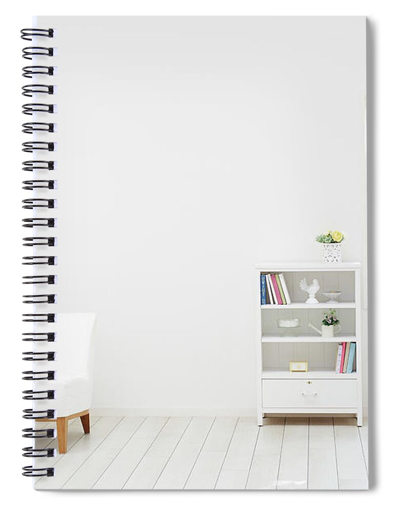 Home Decor Spiral Notebook featuring the photograph White Living Room by Bloom Image