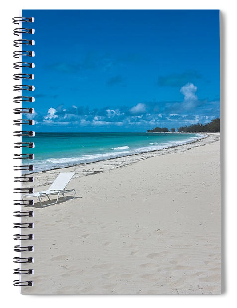 Bahamas Spiral Notebook featuring the photograph White Turquoise and Blue by Ed Gleichman