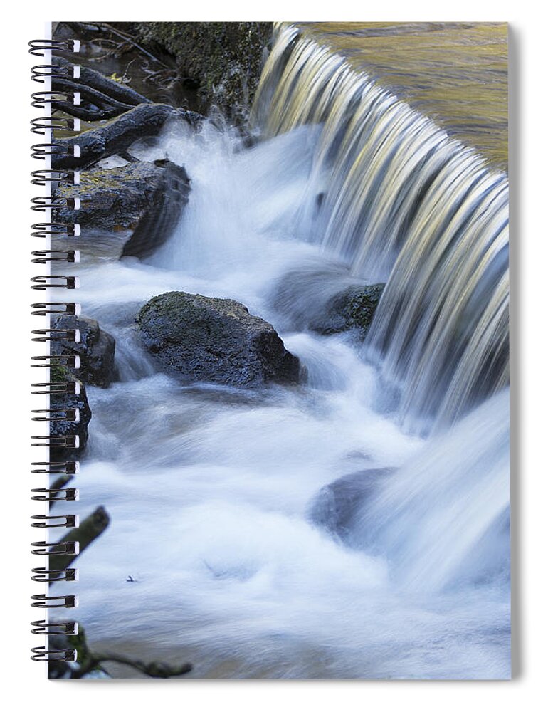 River Clwyd Spiral Notebook featuring the photograph White Water by Spikey Mouse Photography