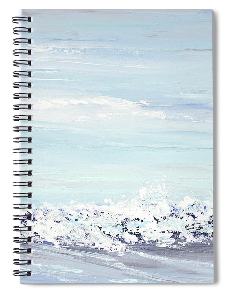 Costal Spiral Notebook featuring the painting White Water by Tamara Nelson