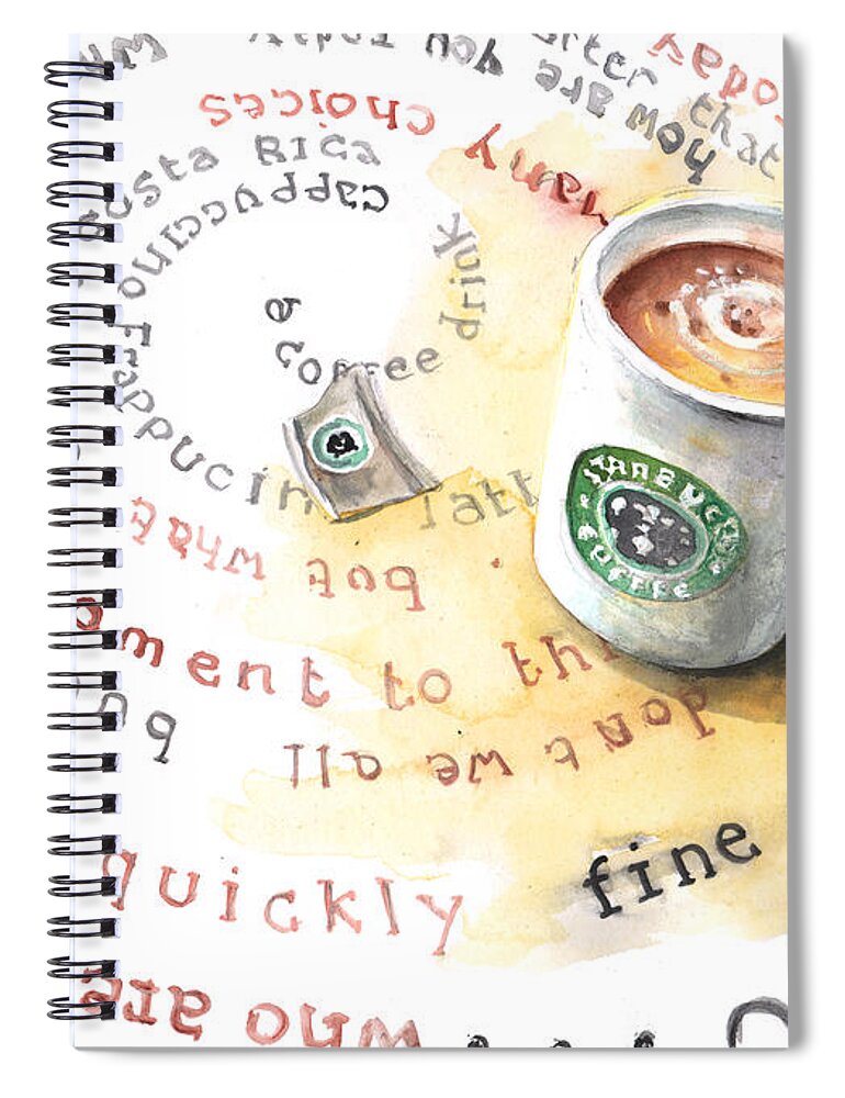 Travel Spiral Notebook featuring the painting Who are you today by Miki De Goodaboom