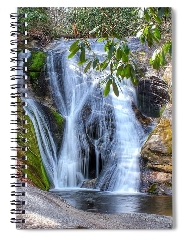 Widows Creek Falls Spiral Notebook featuring the photograph Widows Creek Falls by Chris Berrier