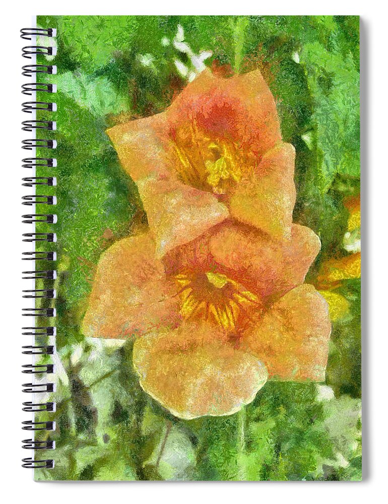Bloom Spiral Notebook featuring the painting Wild Flowers by Jeffrey Kolker