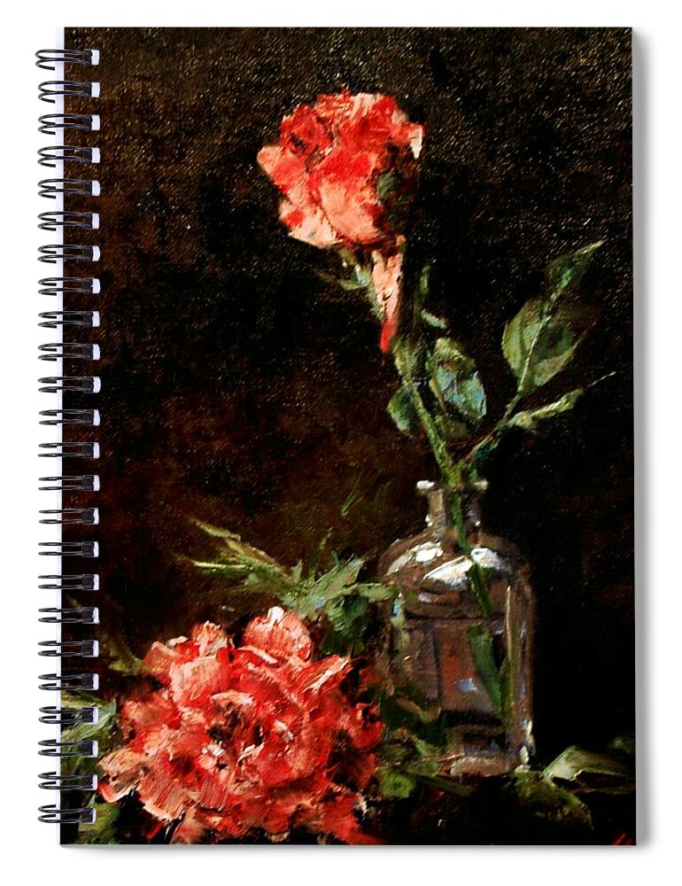 Floral Spiral Notebook featuring the painting Wild Irish by Jim Gola