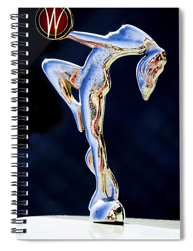 Willys Hood Ornament Spiral Notebook featuring the photograph Willys Hood Ornament by Mitch Shindelbower