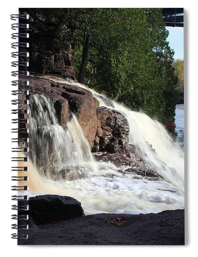 Jim Spiral Notebook featuring the photograph Winding Falls by James Peterson