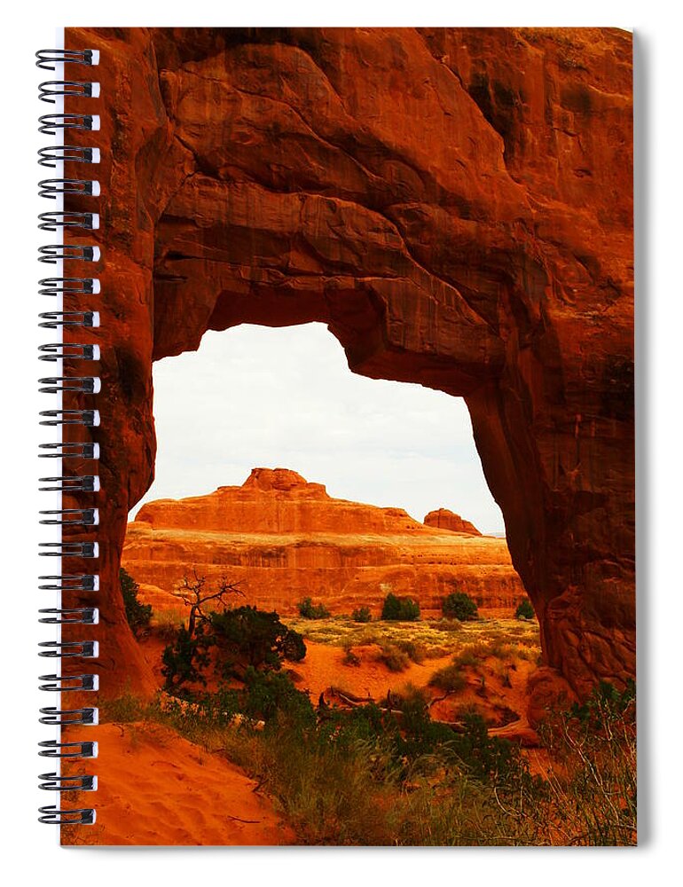 Arches Spiral Notebook featuring the photograph Window Arch by Jeff Swan