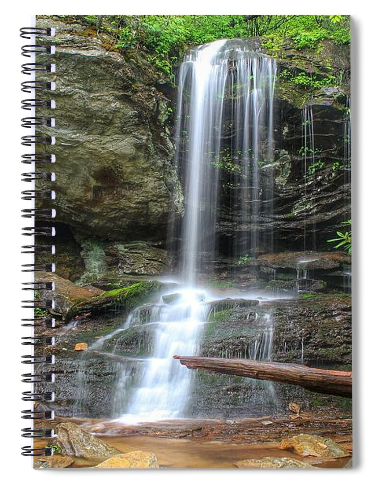 Window Falls Spiral Notebook featuring the photograph Window Falls by Chris Berrier