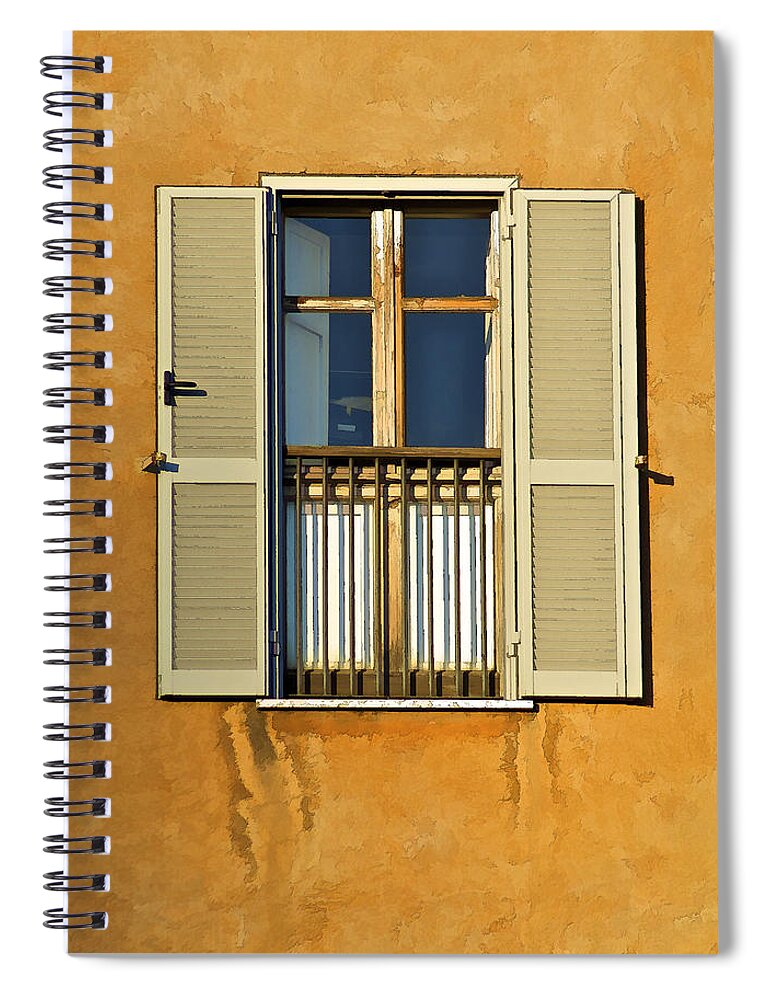 Ancient Spiral Notebook featuring the photograph Window of Rome II by David Letts