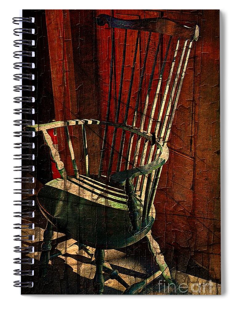 Marcia Lee Jones Spiral Notebook featuring the photograph Windsor Chair by Marcia Lee Jones