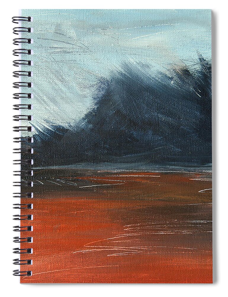 Beach Spiral Notebook featuring the painting Windy Beach by Jani Freimann