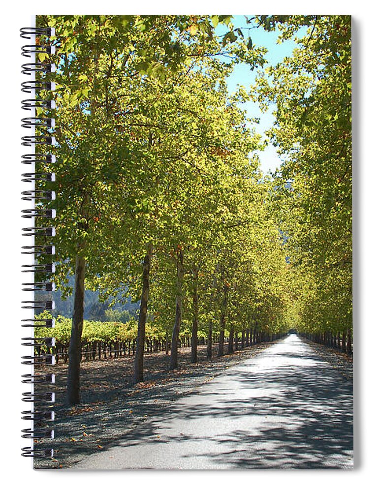 Napa Spiral Notebook featuring the photograph Wine Country Napa by Suzanne Gaff