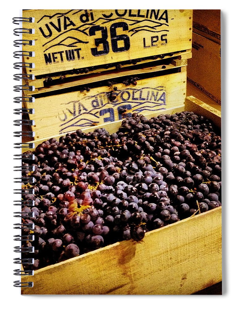 Grape Spiral Notebook featuring the photograph Wine Grapes II by Angela Rath
