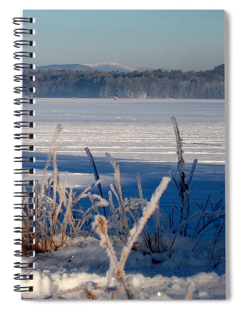 Fishing Spiral Notebook featuring the photograph Winnisquam Winter by Mim White